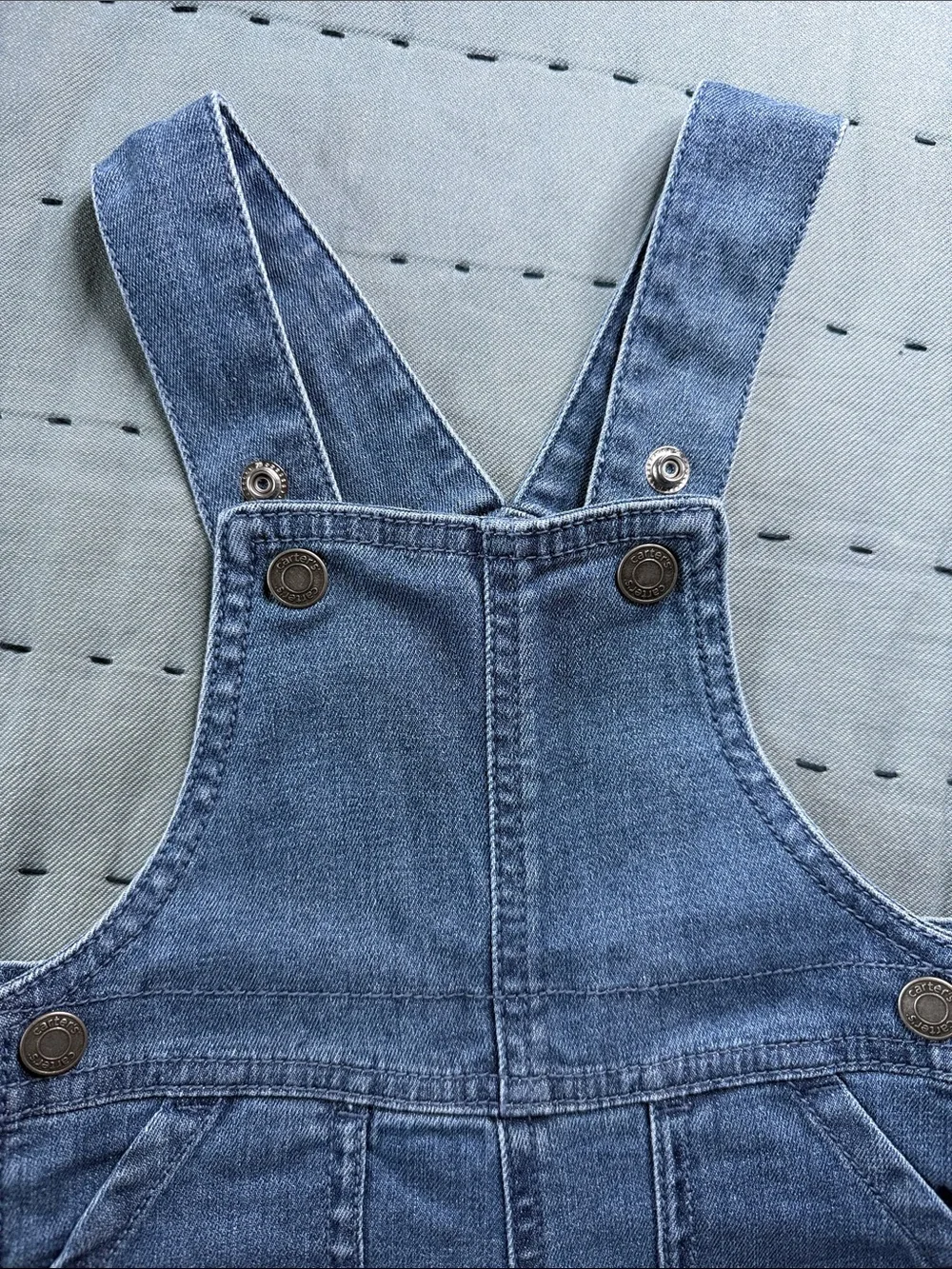 Carter's Blue Denim Kids Overalls with Front Pockets